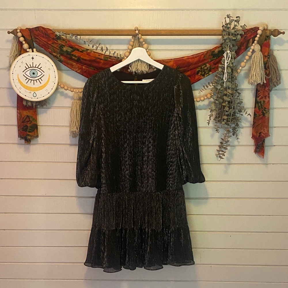Mustard Seed Black Long Sleeve Dress - Picture 1 of 3